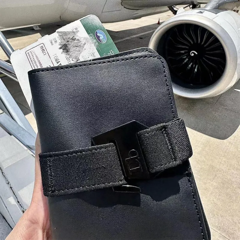 DB Polyester Passport Holder Regular Unisex Black-3