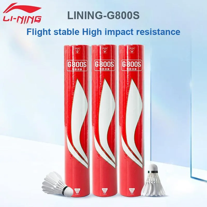 LiNing Goose Feather Shuttlecock 12 Pack Goose Feather Shuttlecocks-3
