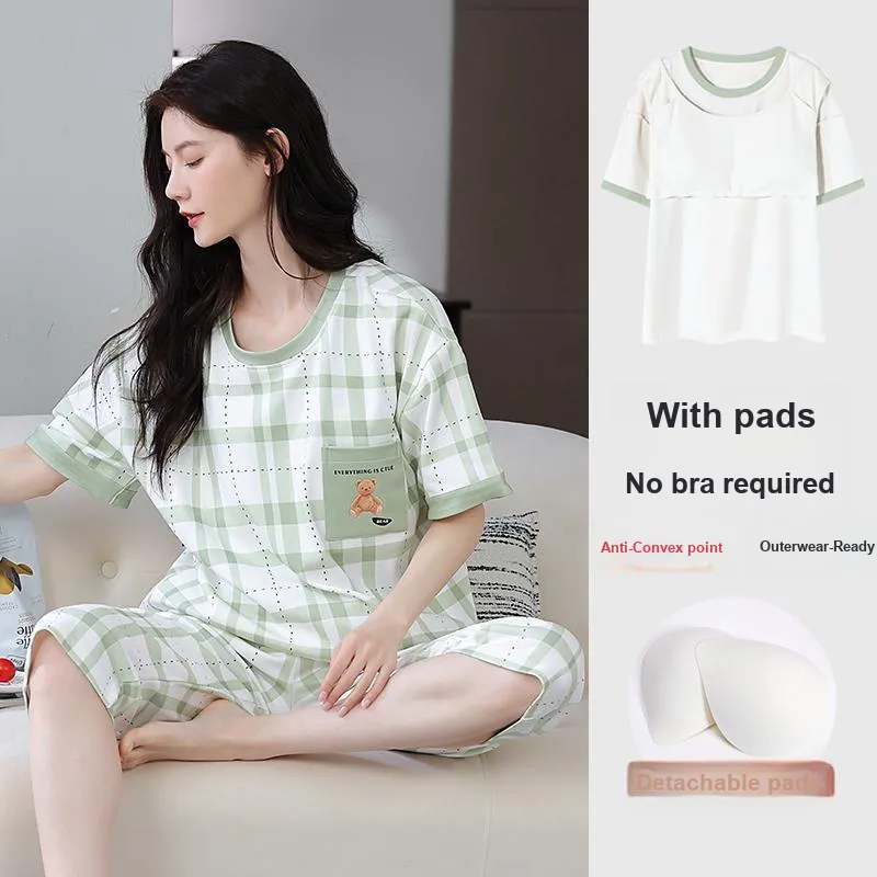 FENTENGCARE Pajama Set Women's Green-4