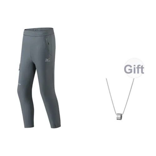 Mizuno Повседневные брюки Мужские Темно-серые с ожерельем