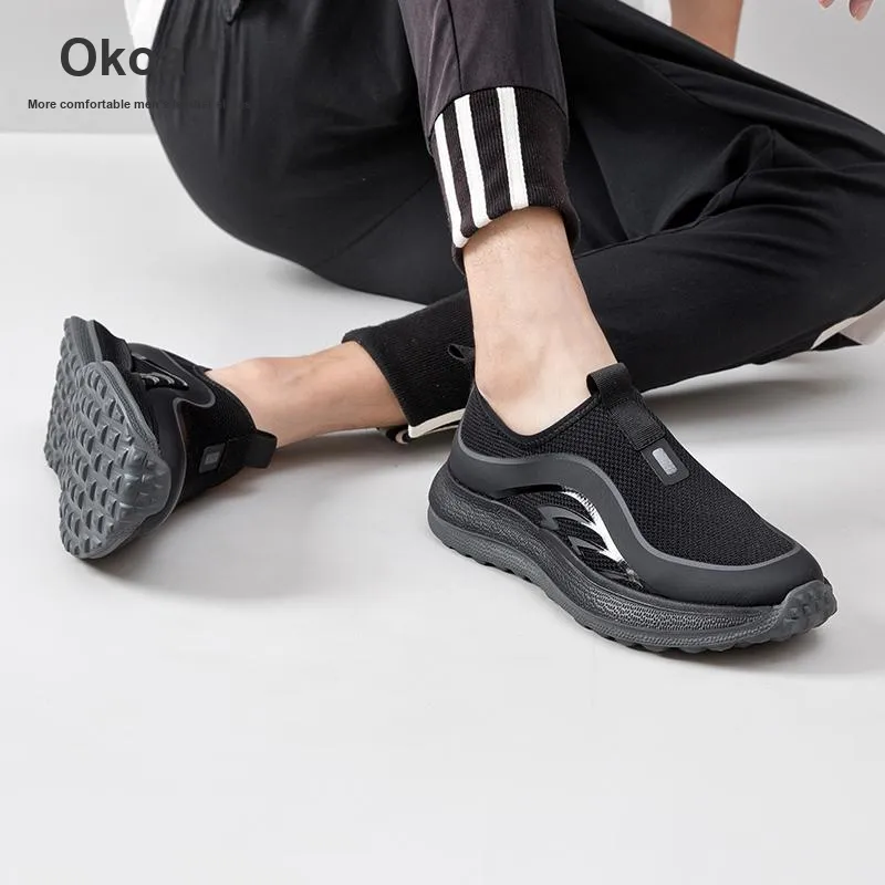 AOKANG Running Shoes Men Low Top Black-6