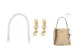 Coach Mollie 1.4cm Wide Pearl Chain 40cm+Gold-Tone Pig Nose Chain 7cm[2 Pack]