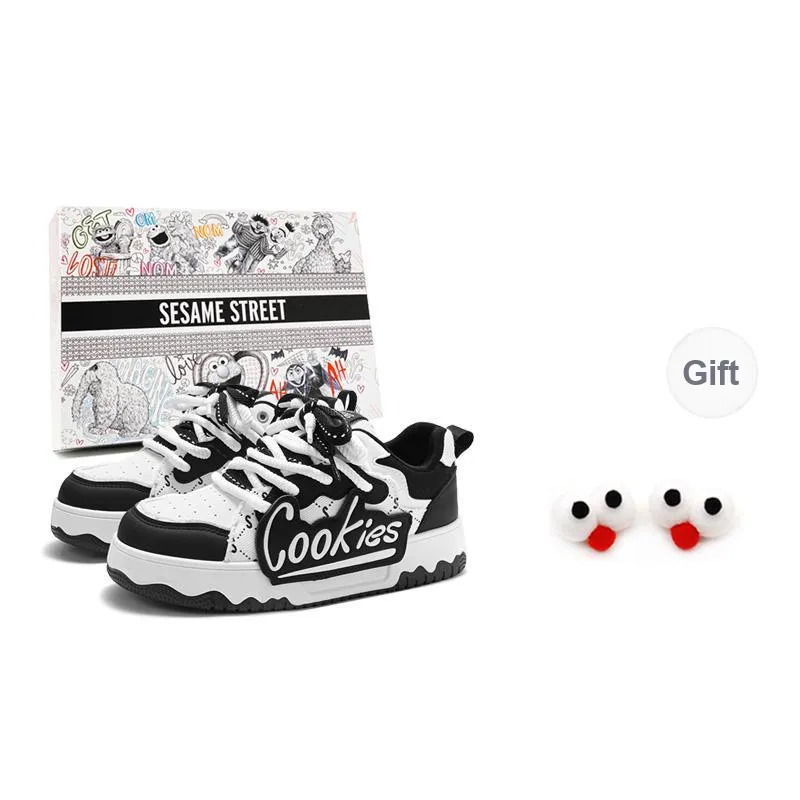 SESAME STREET Height Increasing Balance Abrasion Resistant Lightweight Slip Resistant Low Top Skateboard Shoes Unisex-17