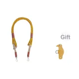 Cognac Silver-Tone Buckle-Braided String Shoulder Strap[Set]One Shoulder Effect