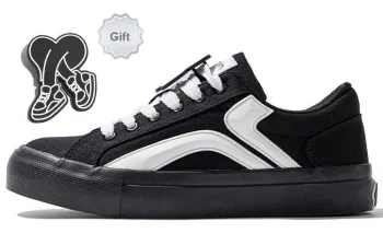 TUOPIN Pie Shoes Stylish Skateboarding Shoes Unisex Black