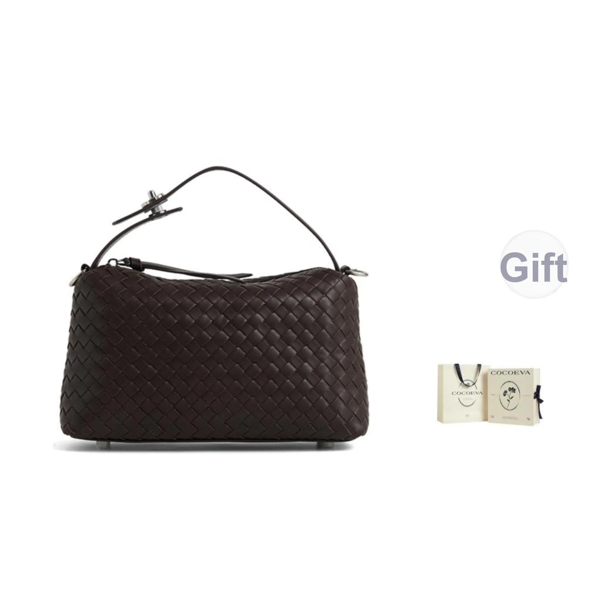 COCOEVA Top Grain Cow Leather Lightweight Shoulder Bag Crossbody Bag Handbag Regular Women's Coffee/Apricot
