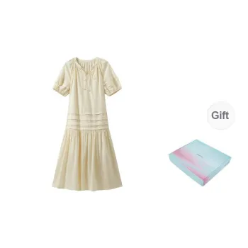 Inman Short Sleeved Dresses Women's Gift Box Set Pastoral Apricot