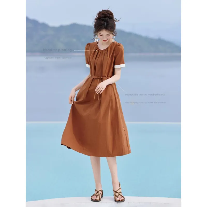 Mo Han Yi Mei Short Sleeved Dress Women's-2