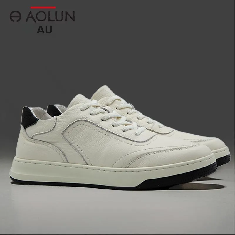 Auron Anti Slip And Wear Resistant Breathable Low Top Skateboard Shoes Men's White-2
