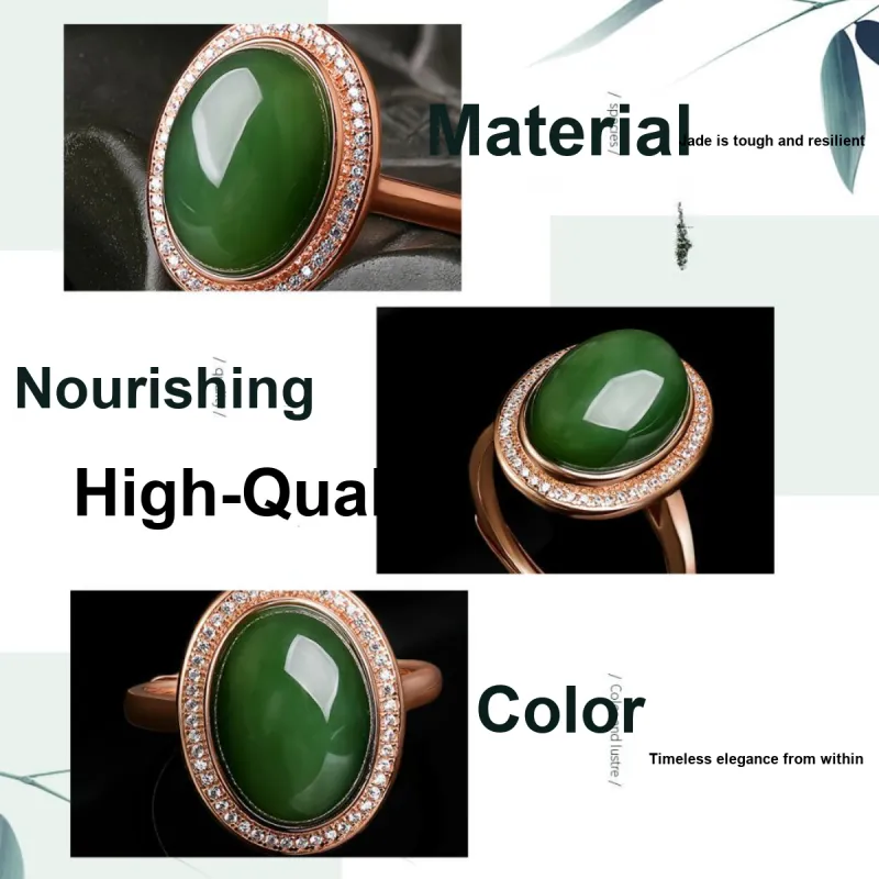 Oriental Jade Hetian Jade Rings Jasper Women's-2