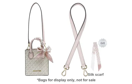 Lan Bao Fan Bag Accessories MK Piano Score Bag Pink 1.5mm Wide 65cm, Includes Pink Vintage Floral Silk Scarf