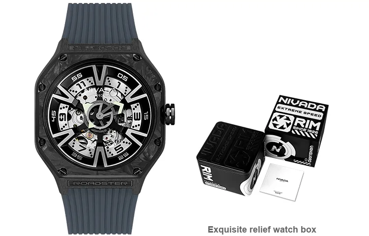 NIVADA Supercar Mechanical Movement Unisex Watch Black Dial N936200215122-1