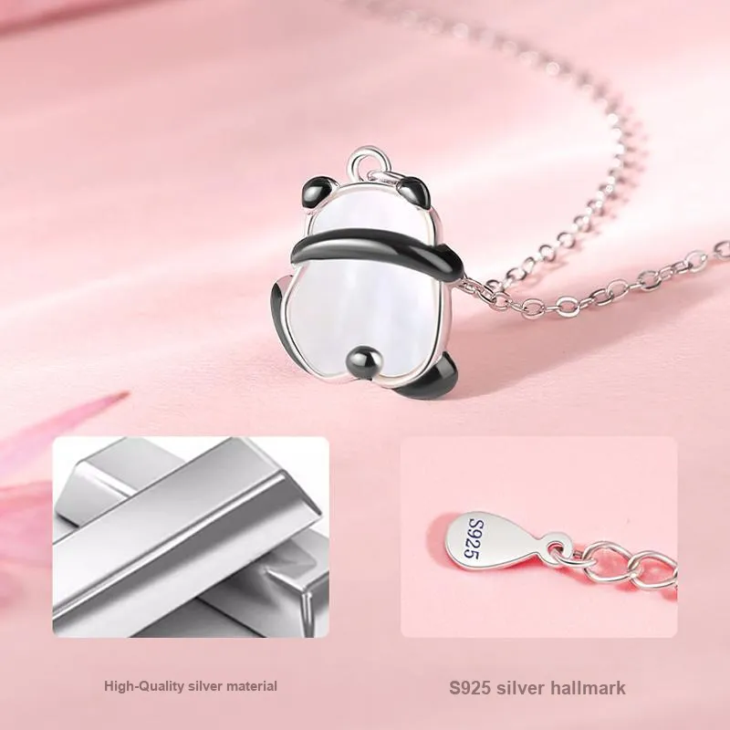 Hurry That Year S925 Silver, White Mother Of Pearl Necklaces Women's-2
