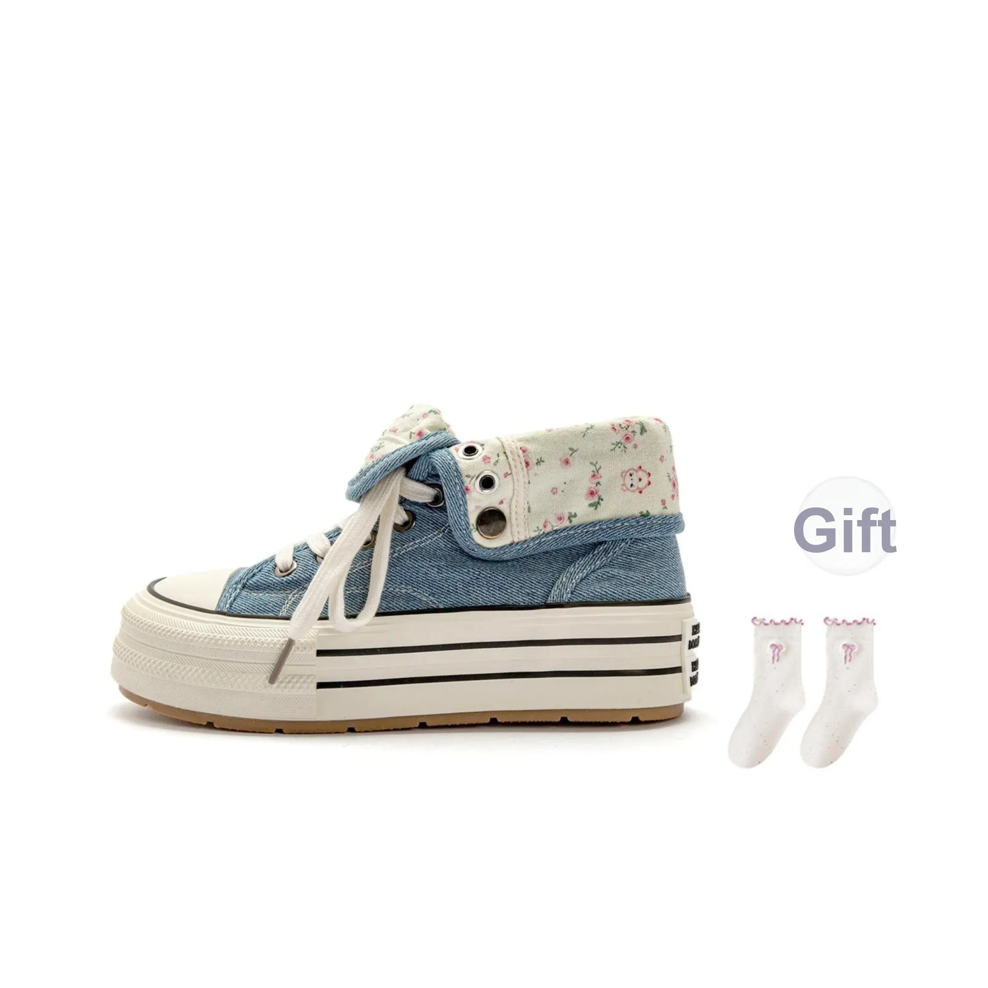 Happy Fish визуально увеличивает рост Высокие кеды Женские