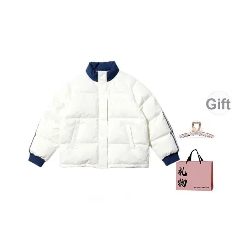 BAIDAIFEI Белый В комплекте с заколкой-крабиком + эксклюзивная сумка для покупок унисекс пуховики