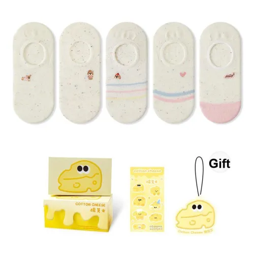 COTTON CHEESE No Show Socks Women's Box 3 Pack