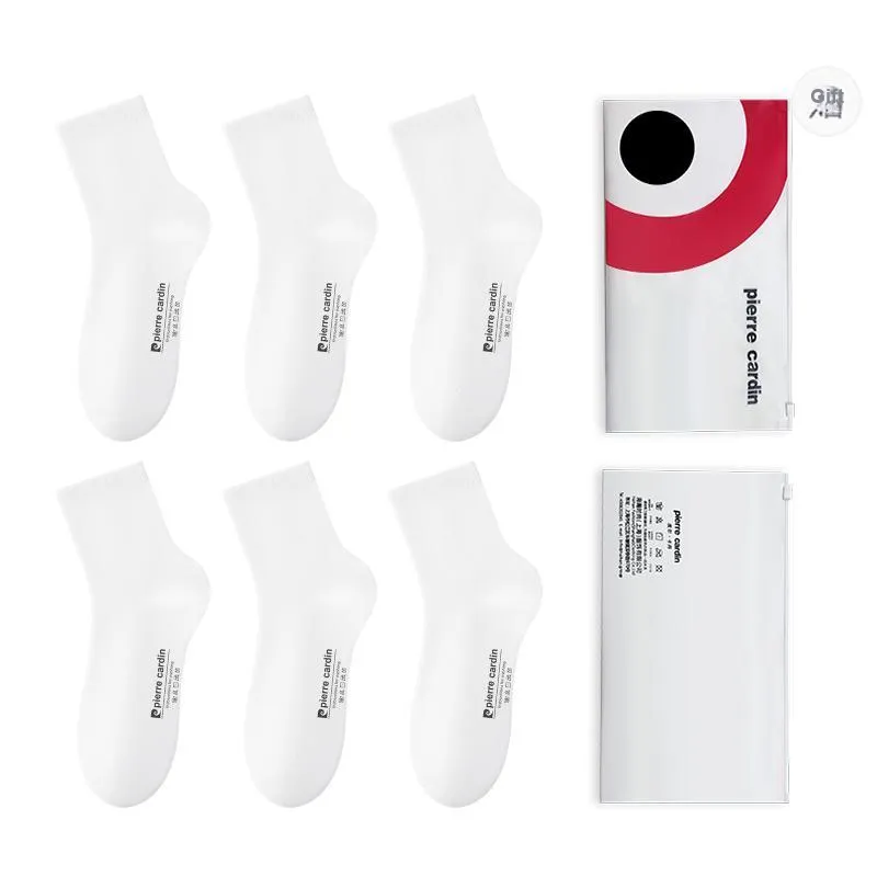 PIERRE CARDIN Mid Calf Socks Women's 6 Pack Black-5