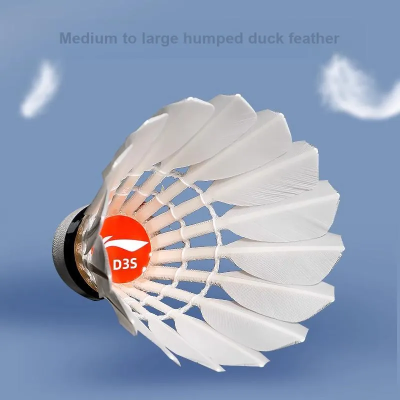 LiNing D3S 12 Pack Duck Feather All Round Duck Feather Match Club Exclusive Shuttlecocks-2