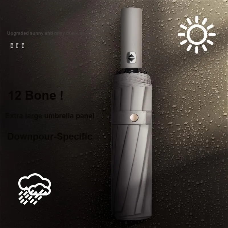 Lancitu Fully Automatic Umbrella Sun Protection Reinforced Sun Protection Sunny And Rainy Dual Use Folding Umbrella-6