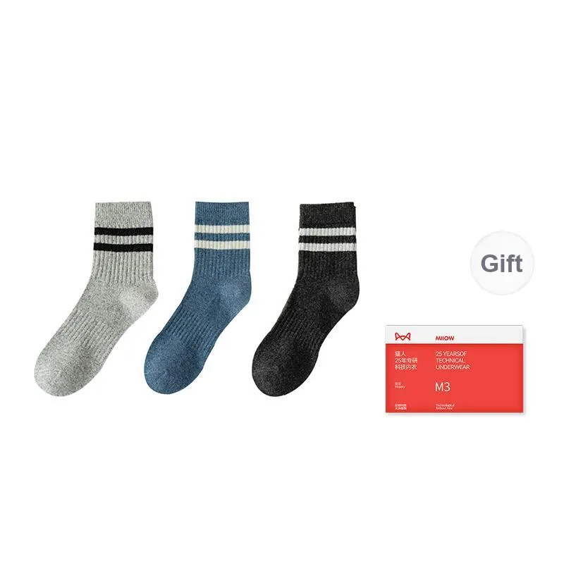 MIIOW Mid Calf Socks Women's 3 Pack-12