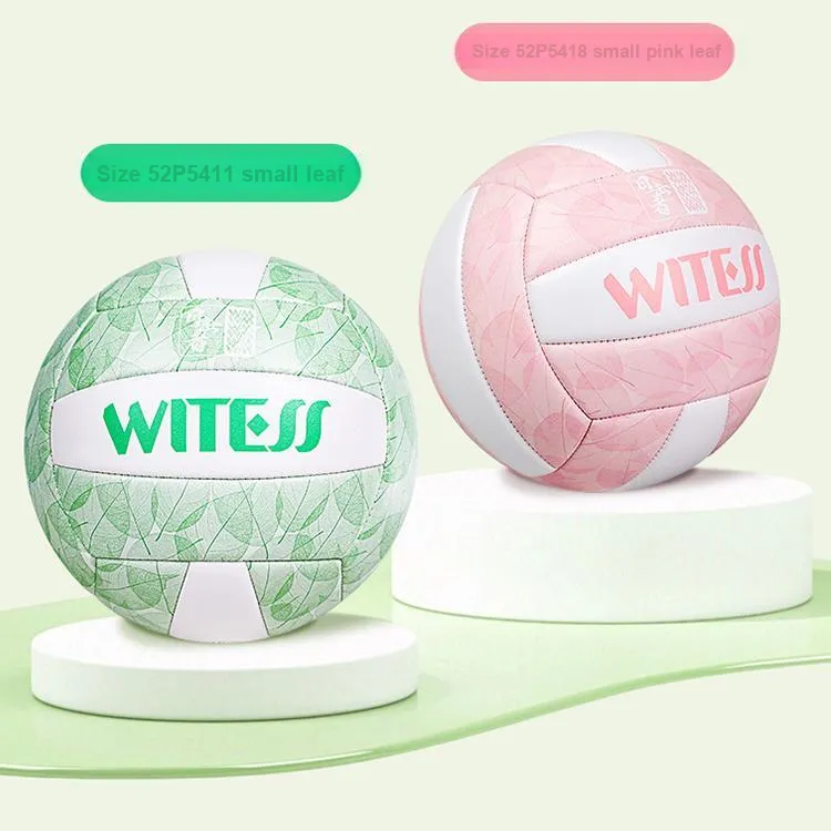 WITESS TPU Soft Leather Size 5 Volleyball Unisex Pink White-4