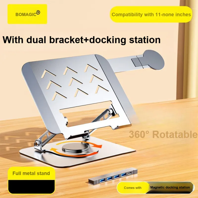 Magic Multiplier Tablet Stands Rotatable Metal Multifunction Magnetic Docking Station-13