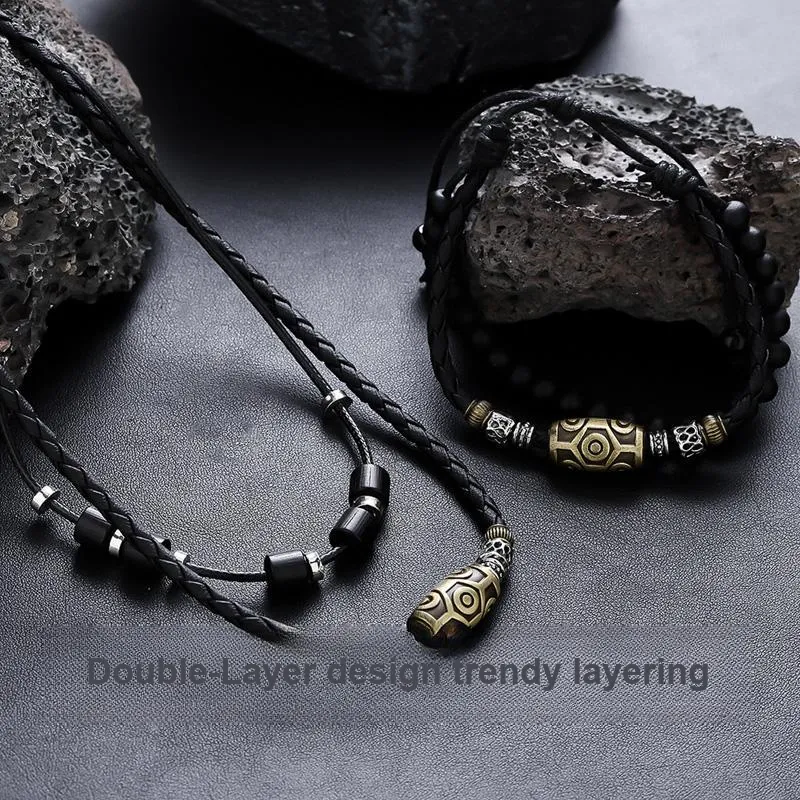 FOREVER MELODY Resin Necklaces Men's-4