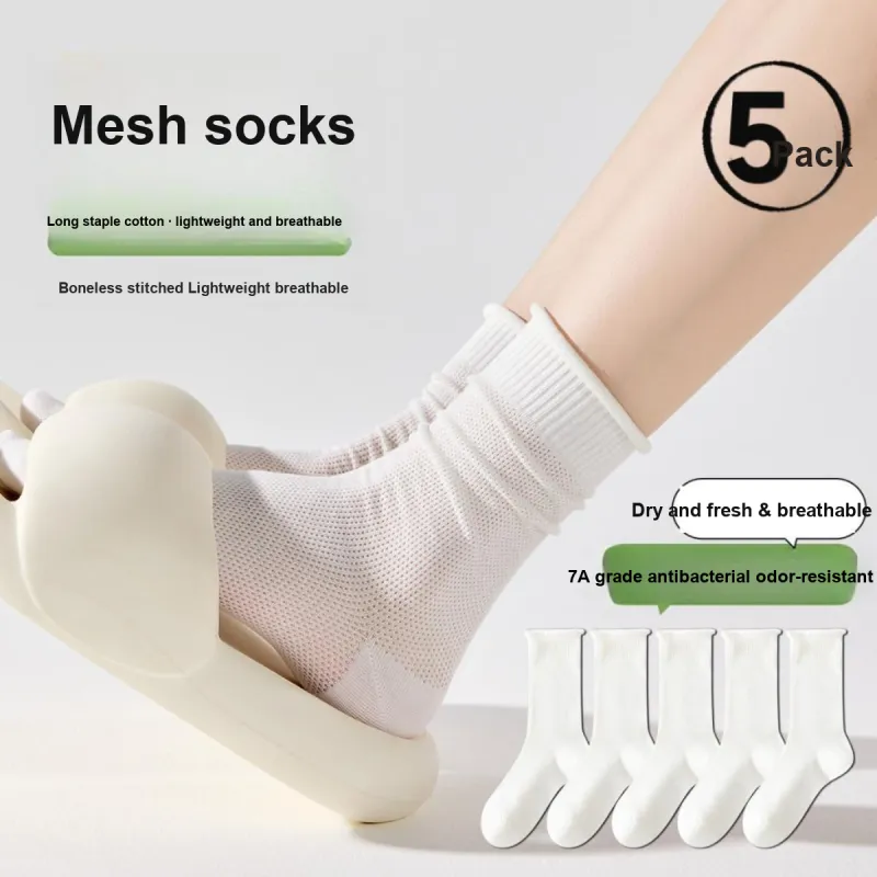 AUGUST Mid Calf Socks Women's 5 Pack-17
