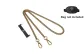 [Style 2]Black Fanny Pack with Modified Strap+Gold Chain 100cm