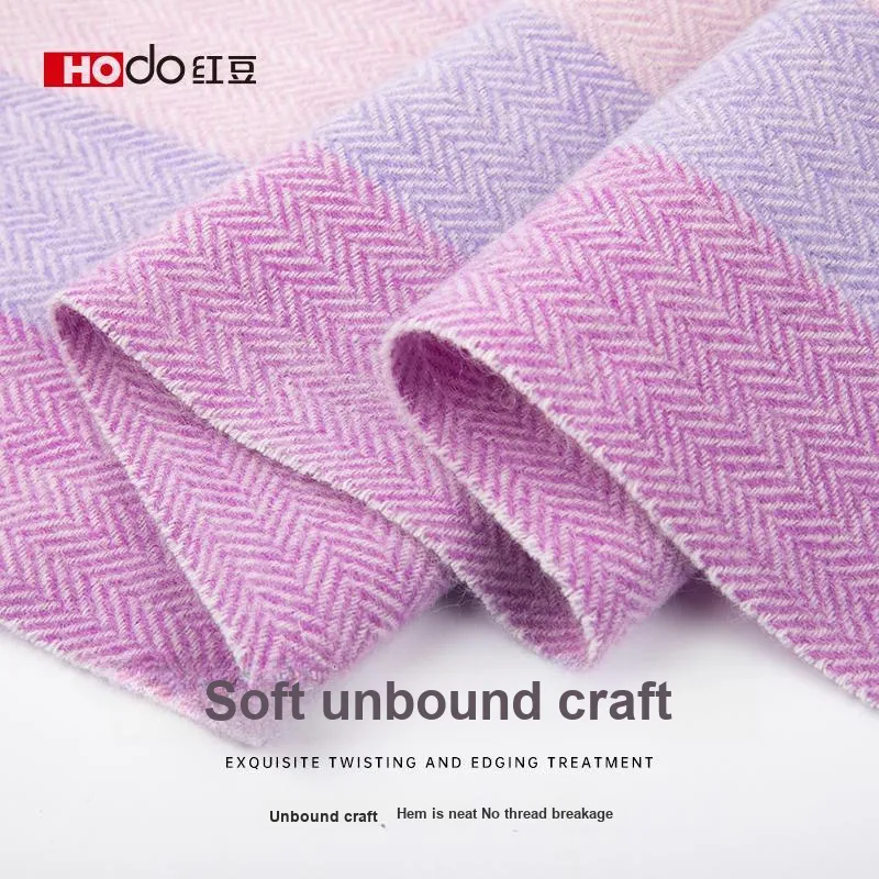 Red Bean 100% Wool Knit Scarves Women's-28