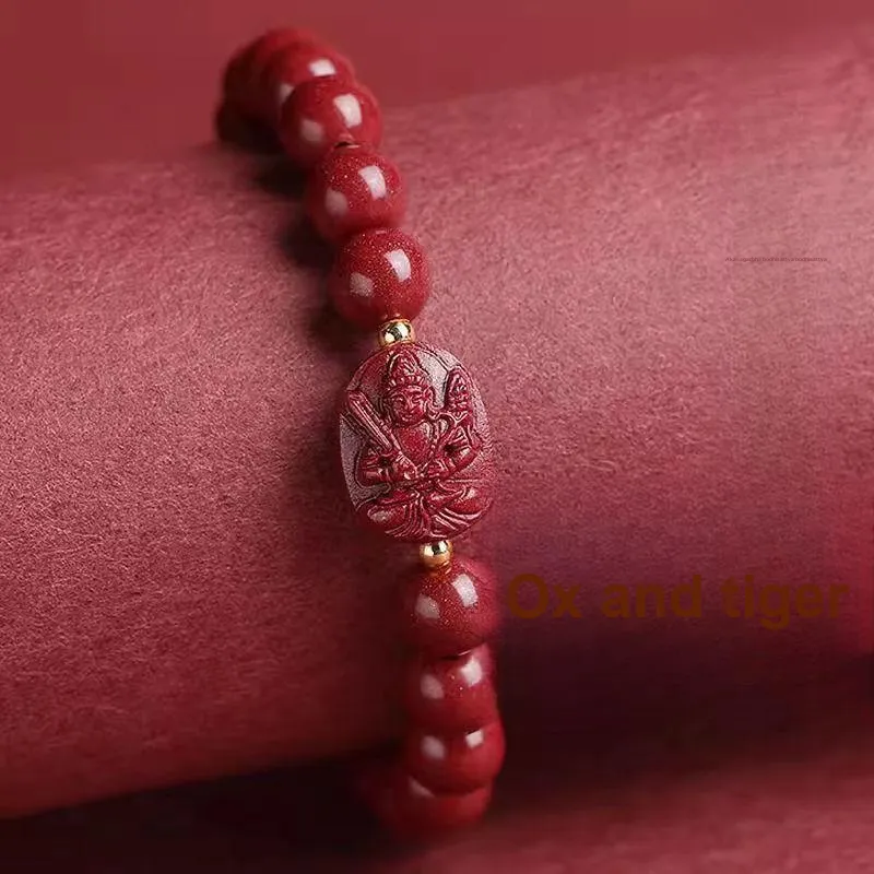 LOVING Cinnabar Jade Bracelets Women's-3