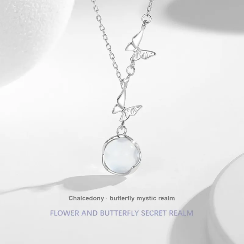 PUTUOSHANWENCHUANG Chalcedony Necklaces Women's-1