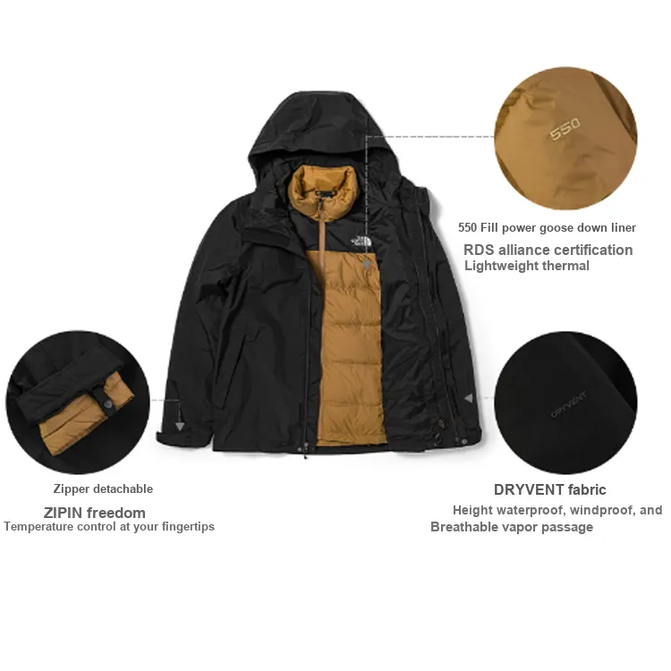THE NORTH FACE City Outdoor Collection Windbreaker Jackets Men Black-2