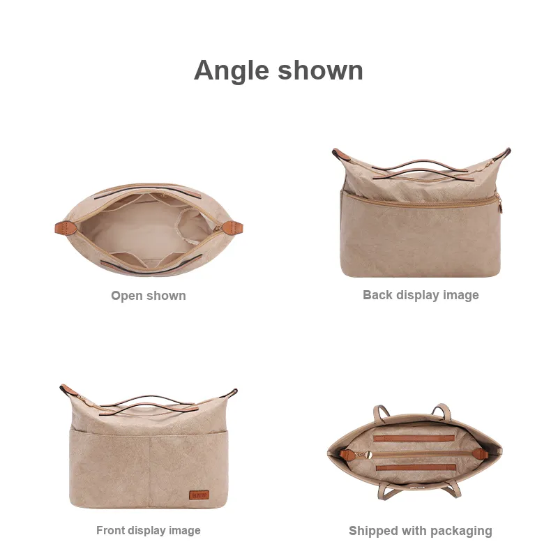 Tide Portable DuPont Paper Lining Bag Medium Bag Interior Pocket Storage Unisex-3