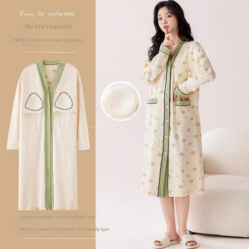 Pretty Lady Nightgown Women's Apricot Green-1
