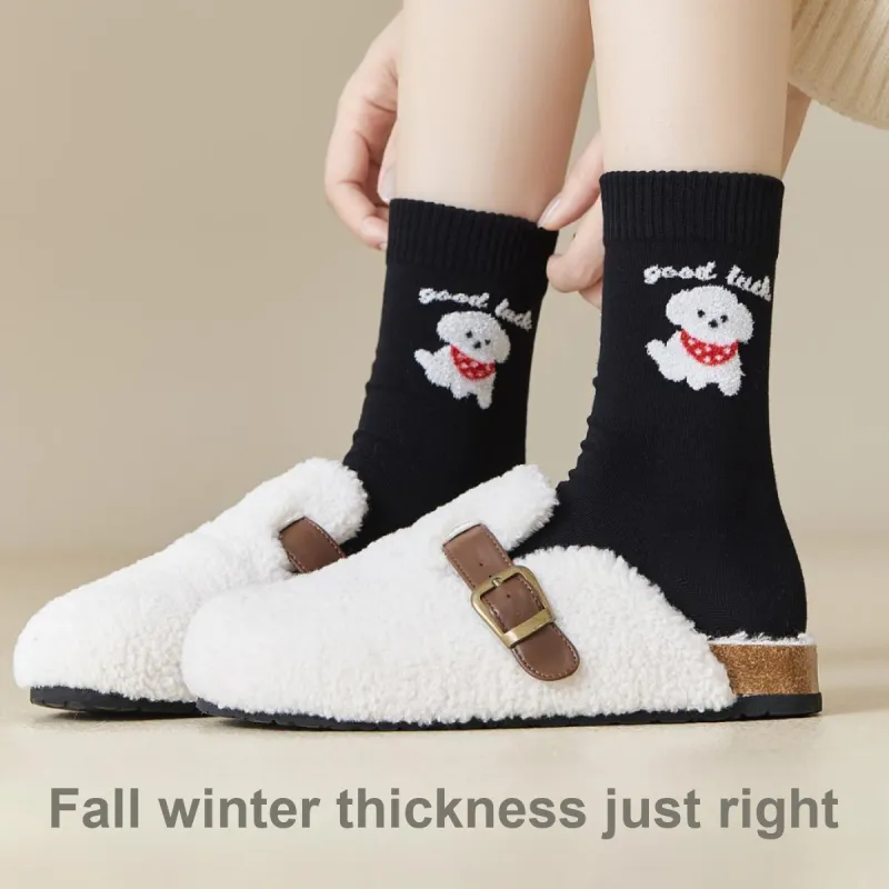 Temooues Mid Calf Socks Women's Combo Set-3