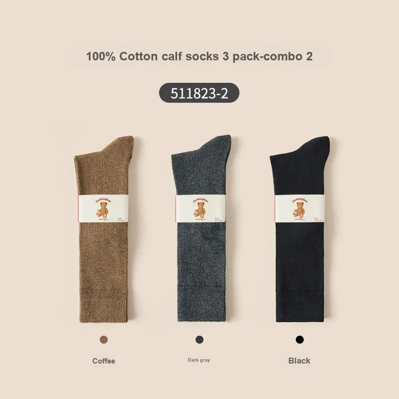 Caramella Knee High Socks Women's 3 Pack Black-6