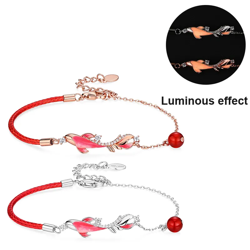 KADER 925 Sterling Silver Bracelets Women's Red, Success Box-8