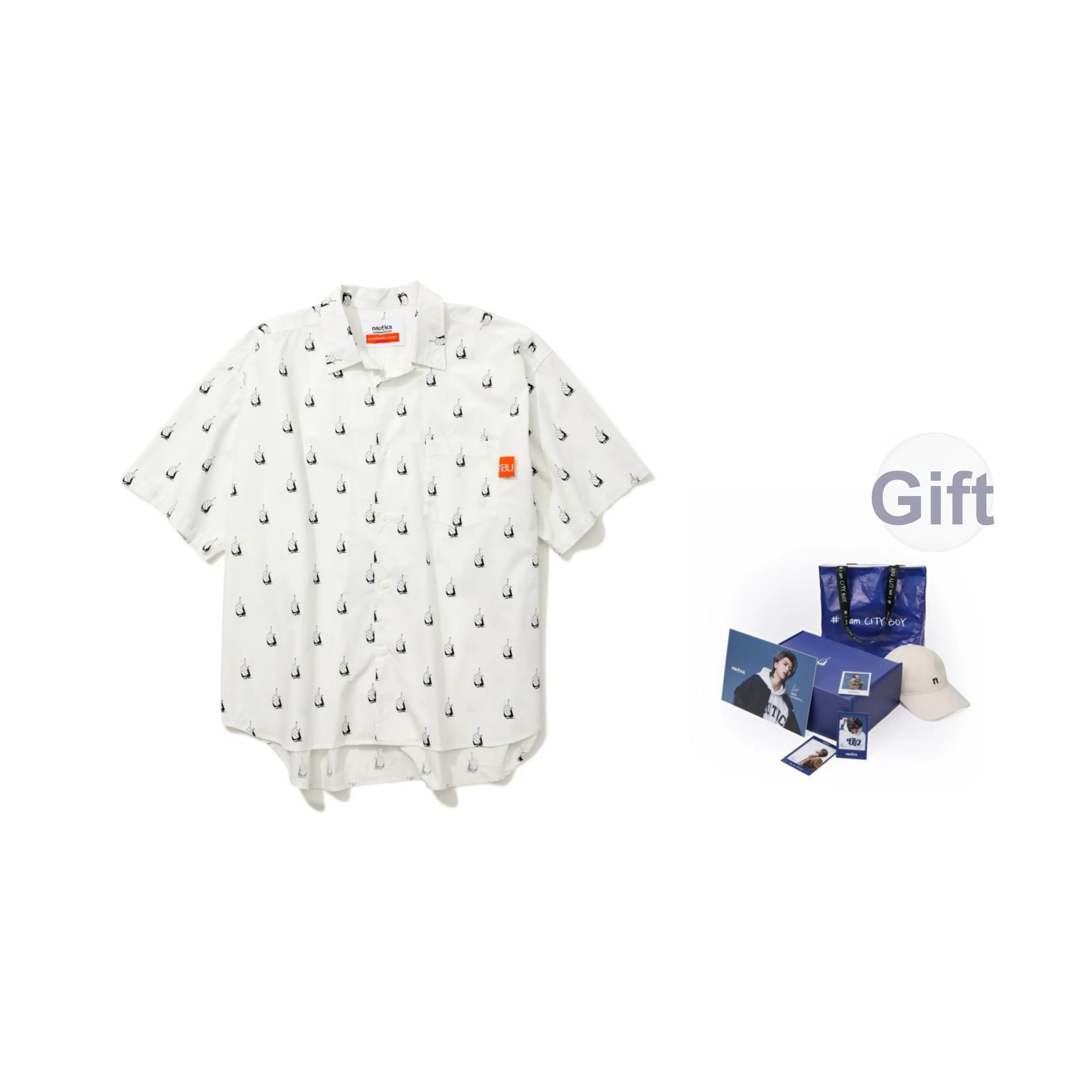 Nautica White Sail Nautica White Sail X Hirotsu Yumoto Co серия рубашка унисекс