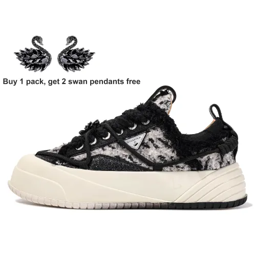 ON MAX Paper Airplane Series Skateboard Shoes Unisex Low Top Black/White
