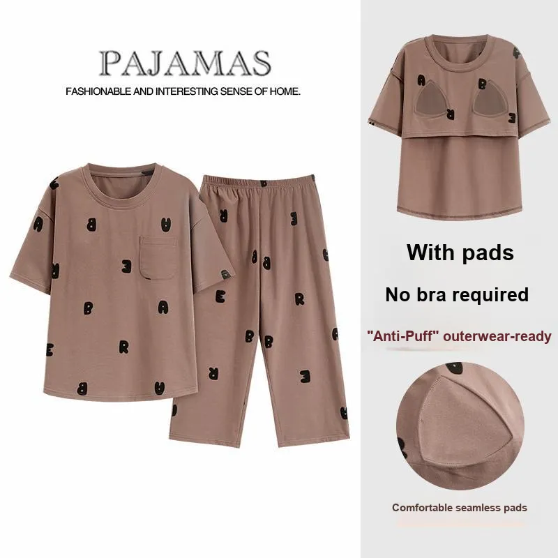 GOSO Pajama Set Women's Brown Shades-1