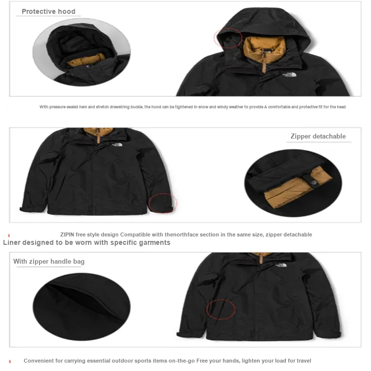 THE NORTH FACE City Outdoor Collection Windbreaker Jackets Men Black-3