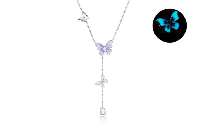 ZEGL Fluorescent Oil Drip Necklaces Women's-0