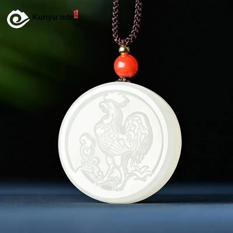 KUNYUYAO Pendants Pale Greenish White Jade Unisex-23