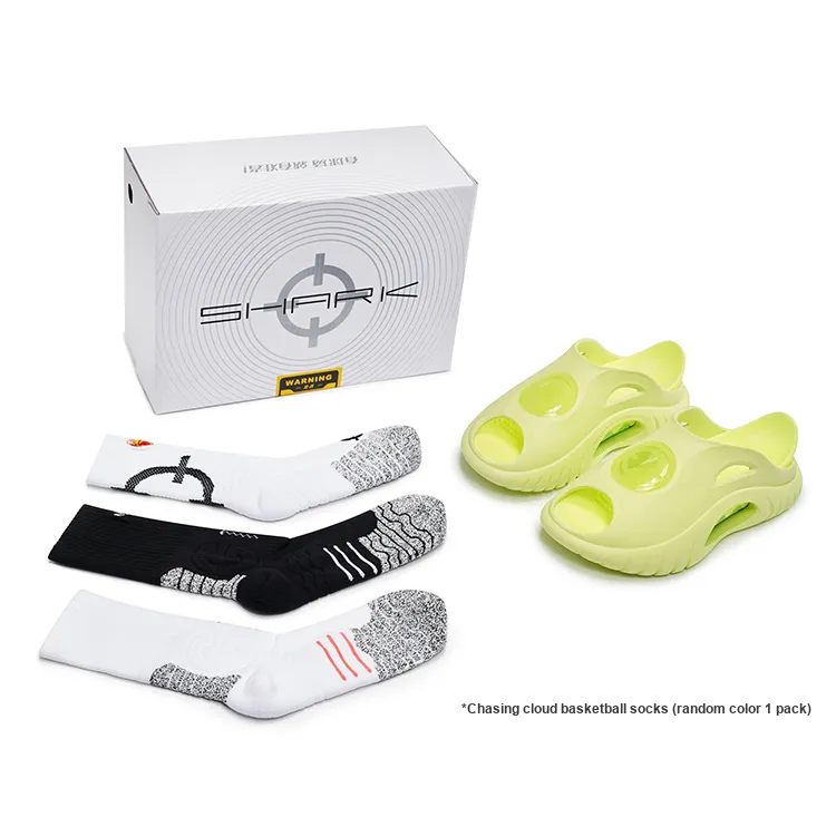 RIGORER Shark Slide Slippers Unisex Mustard Green
