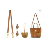 [Underarm One Shoulder]Brown Thin Shoulder Strap+Abrasion-Resistant Buckle (Includes Charm)