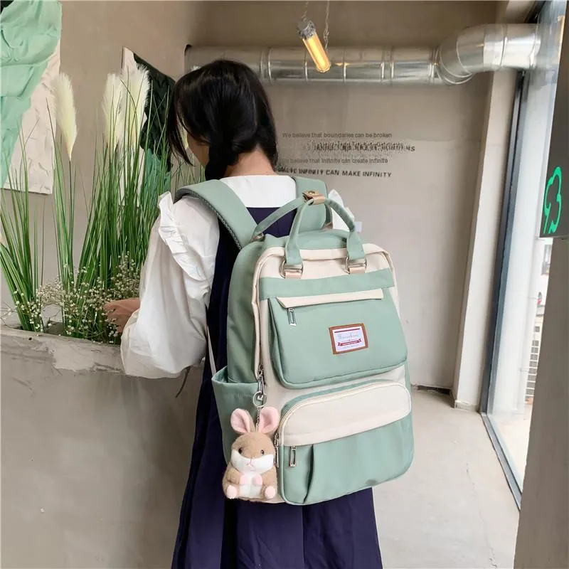 Alcohol Dragon Nylon Carry Backpack Regular Women's Green/Blue/Purple/Pink/Black-4
