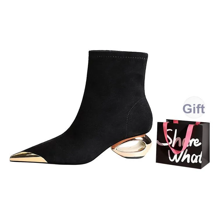BIGTREE Ankle Boots Women's Gold/Silver