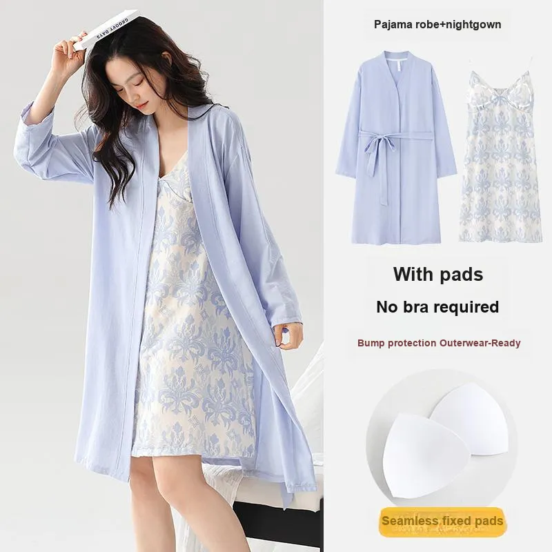 Pretty Lady Pajama Set Women's Light Blue-1