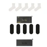 5-Pack Men's No-Show Socks+Mesh Socks (5 White Mesh Socks+5 Black No-Show Socks)